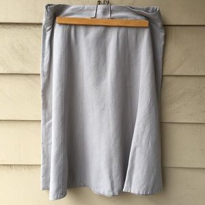Pale gray silk/linen skirt, sz 12, Coldwater Creek